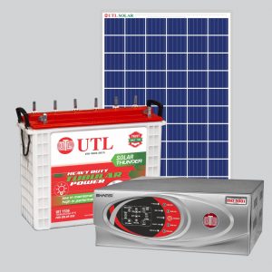 Shamsi 875VA-12V Inverter with UIT 1536 Inverter Battery and 165W Solar Panel (Suitable Inverter for small offices, homes, and small shops)