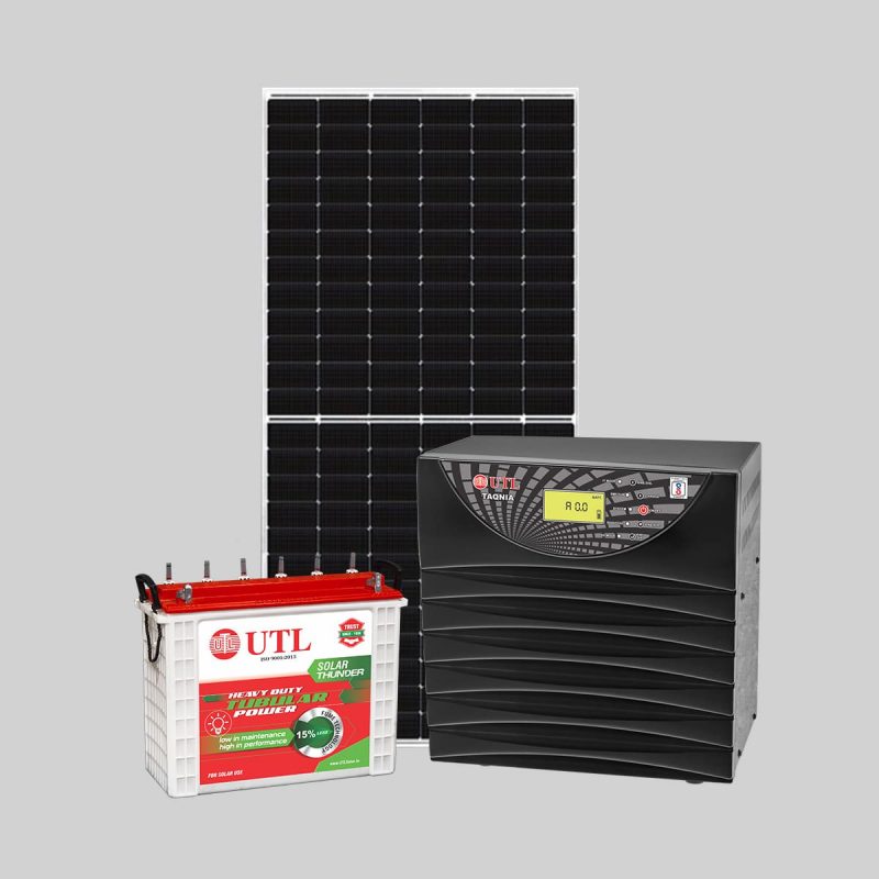 Heliac 3550VA-24V Inverter with UIT 1536 Inverter Battery and 340W Solar Panel (Suitable Inverter for small offices, homes, and small shops)