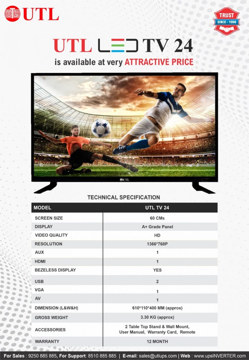 UTL LED TV N24 on EMI - Image 2