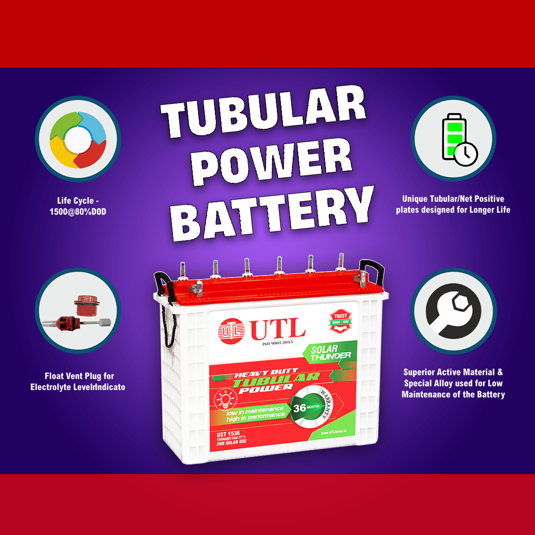 1 kW Hybrid Solar System (Inverter Battery)