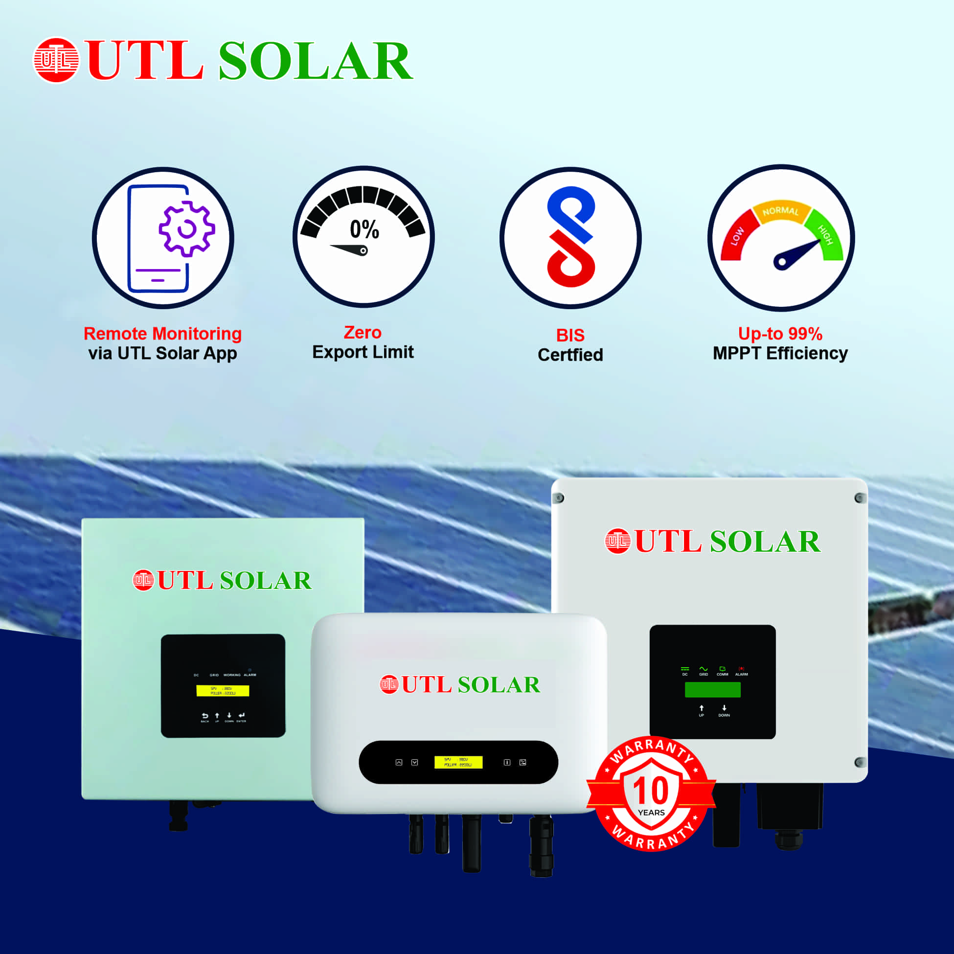 What makes UTL Solar On grid Inverter Better & Efficient