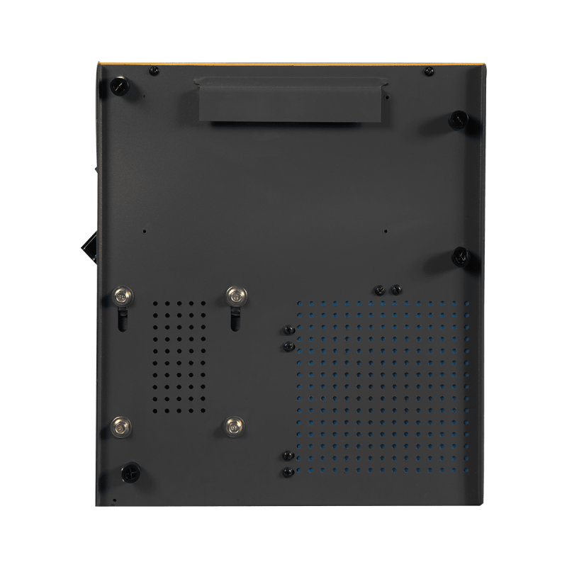 Back view of UTL Solar Sun Lion 1000 inverter showing mounting brackets and ventilation