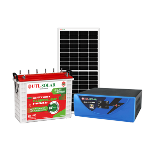 UTL Home Solar Combo for Home, Office & Shops | Sun Plus Pro 900VA Inverter, 325Ah Tubular Battery & 275W N-Type TOPCon Bifacial Solar Panel