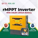 UTL Solar Sun Lion 1200 rMPPT Inverter with Inbuilt Lithium Battery – 3 Years Warranty and 10 Years Battery Life