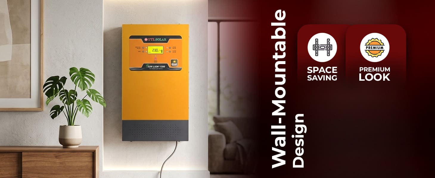 UTL SUN LION 1200 Lithium Integrated rMPPT Solar Inverter sunlion wall mountable design
