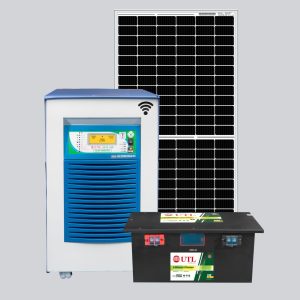 UTL 3kW/24V Hybrid Solar Combo | UGE3024 | 530W Mono DCR(Bi-facial) Solar Panel | ULIBES-25.6/100AH Battery