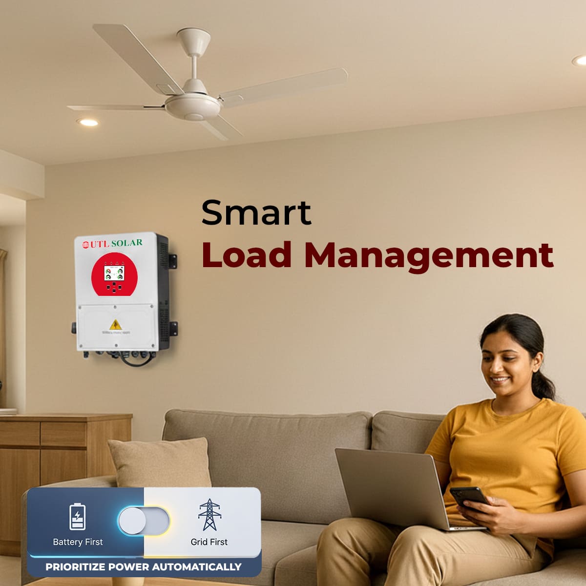 10kW Solar System ongrid smart load management